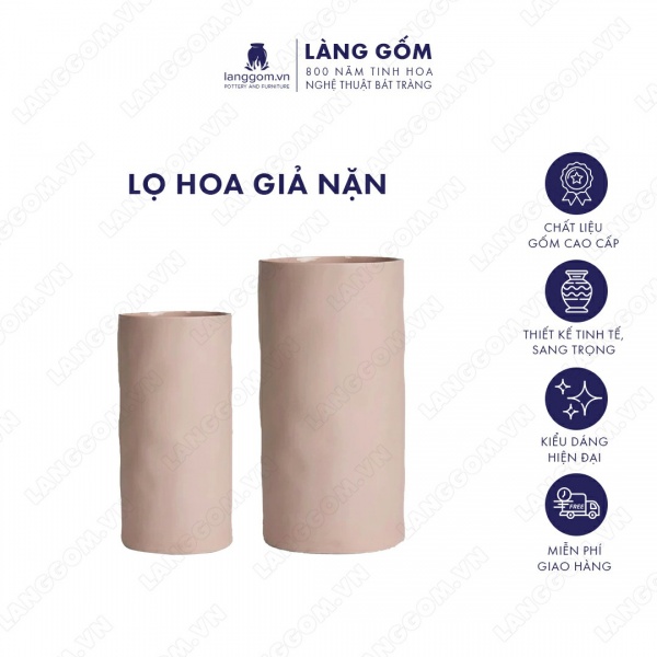Lọ hoa Men mát giả nặn