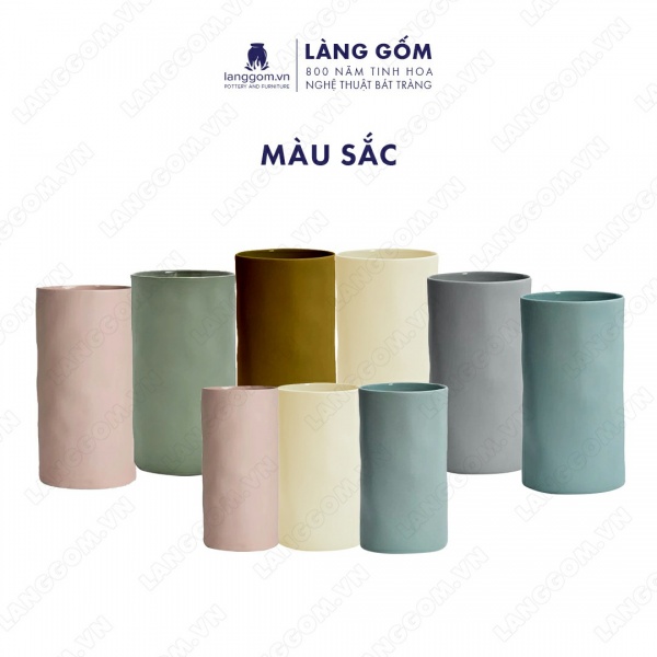Lọ hoa Men mát giả nặn