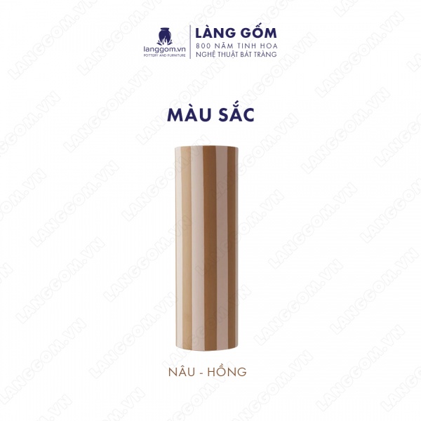 Lọ hoa Men mát kẻ sọc