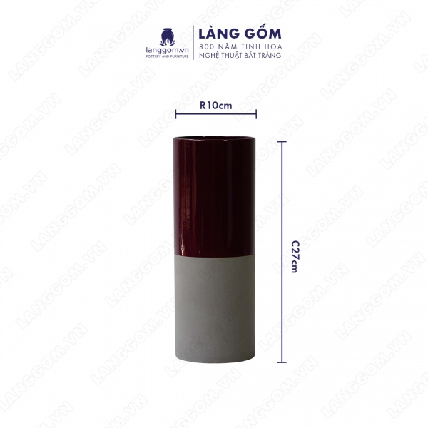 Lọ hoa Men mát 2 màu