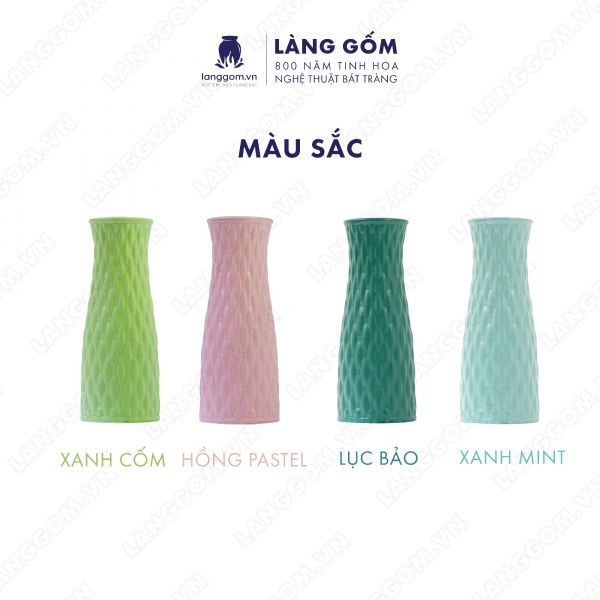 Lọ hoa Men mát giỏ đan