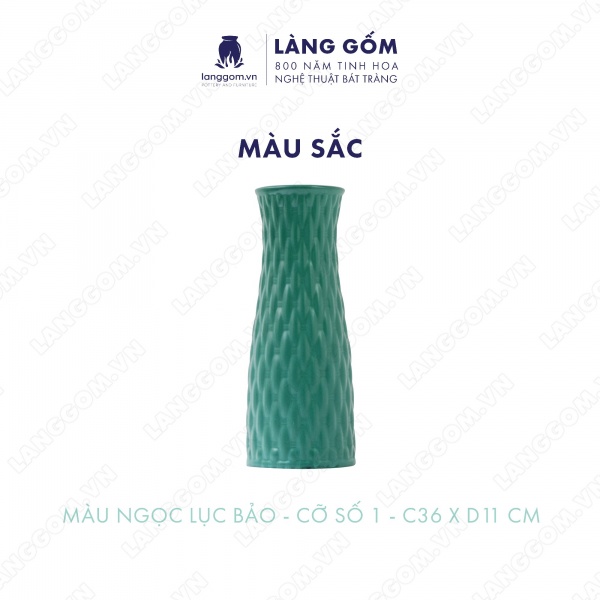 Lọ hoa Men mát giỏ đan