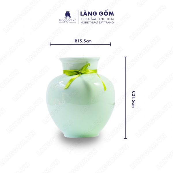 Lọ hoa Men ngọc vô trên