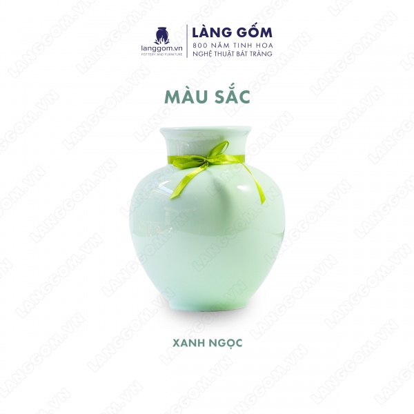 Lọ hoa Men ngọc vô trên