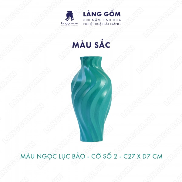 Lọ hoa Men mát lượn sóng