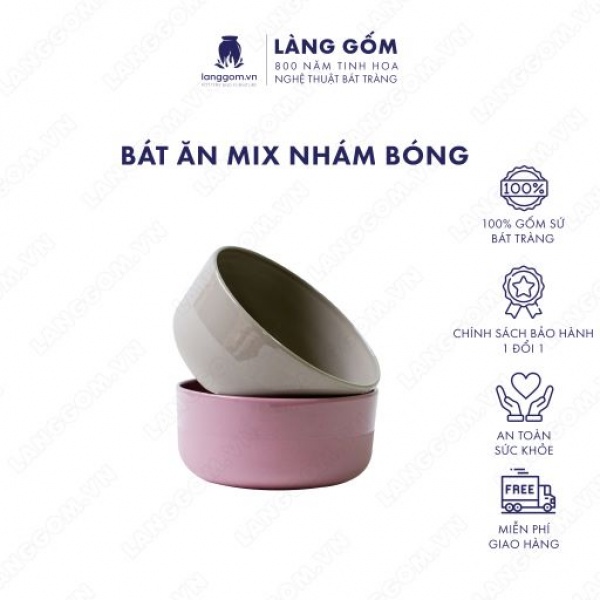 Bát mix nhám bóng