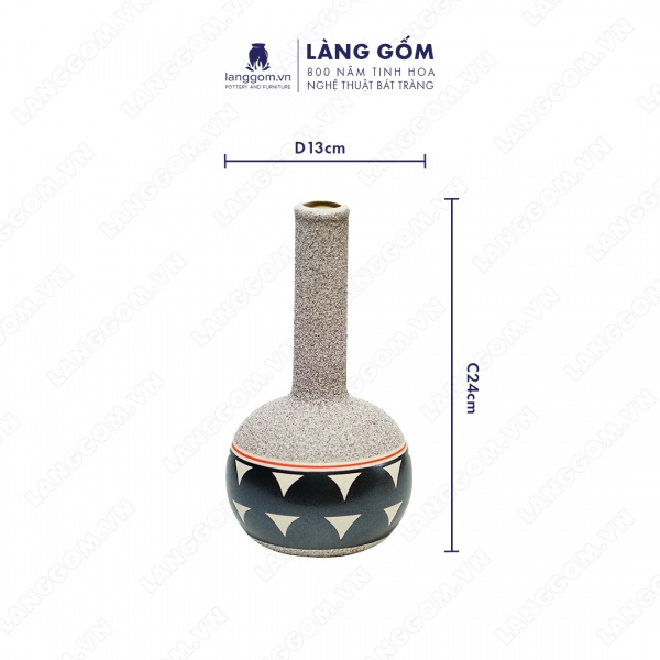 Lọ hoa Men mát cổ trụ