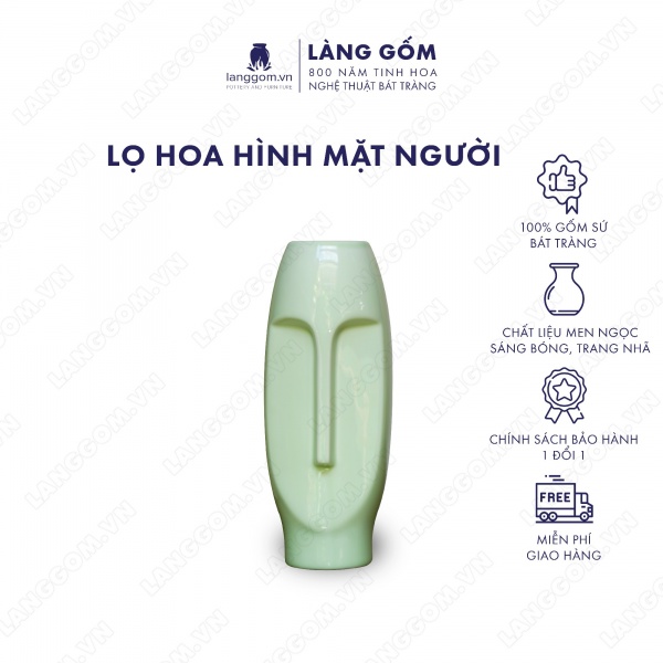 Lọ hoa Men ngọc lọ mặt
