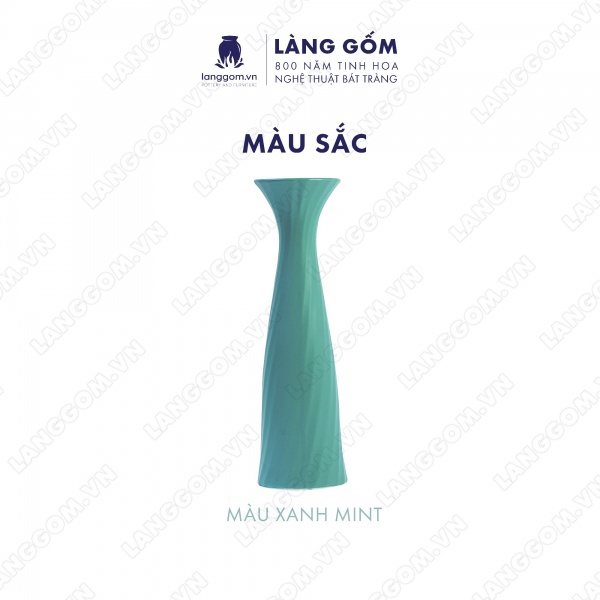 Lọ hoa Men mát khăn vặn