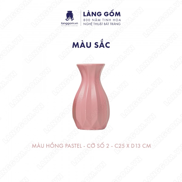 Lọ hoa Men mát múi khế