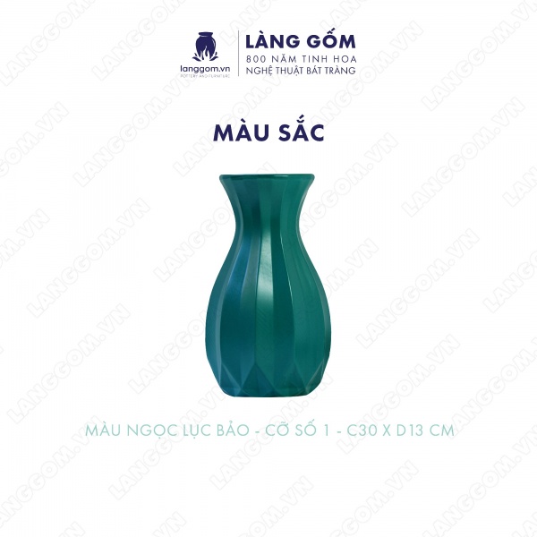 Lọ hoa Men mát múi khế