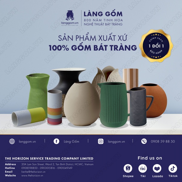 Lọ hoa Men mát giả nặn